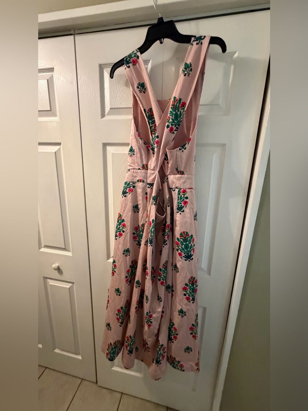 Boden Elsa Milkshake Bouquet Stamp Print Size 20/22 Midi Dress - Picture 3 of 10
